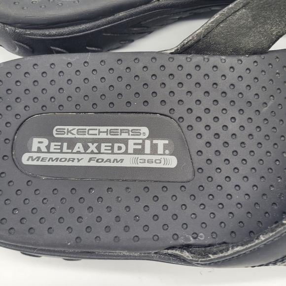 Skechers Relaxed Fit Memory Foam 360 Flip Flop Sandals Black Men's 13 - Picture 5 of 7